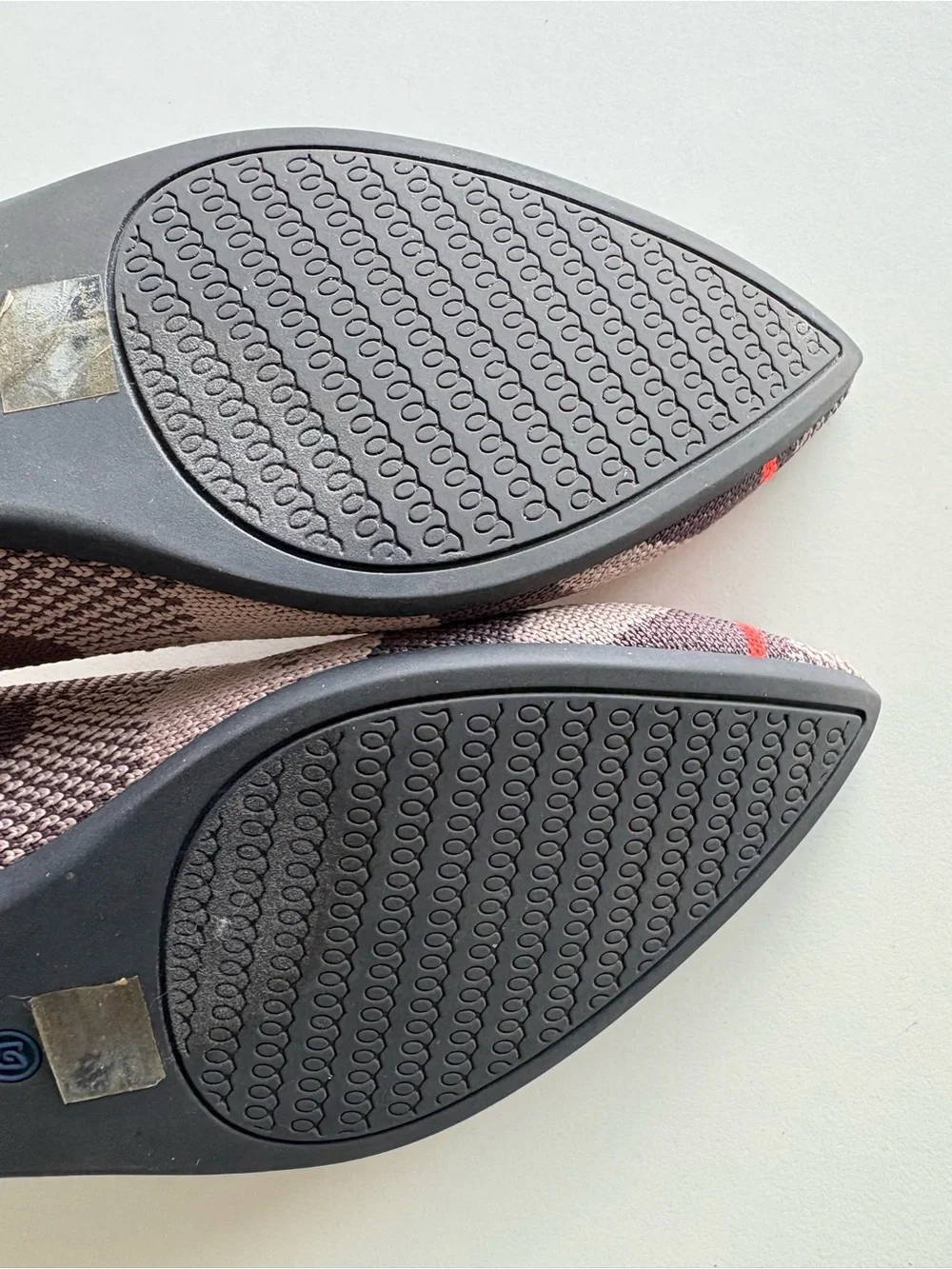 Rothy's The Point Flat in Taupe Camo Orange Stripe Women’s size 9